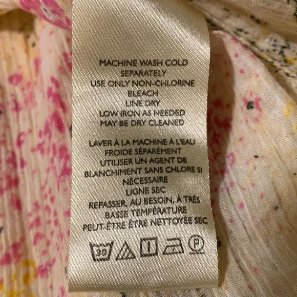 PILCRO by ANTHROPOLOGIE Smocked Buttondown in Pink Combo - Picture 8 of 10